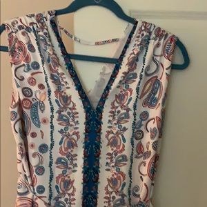 LOFT patterned sleeveless dress NWT